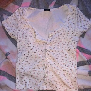 Brandy Melville Floral Zelly Top
